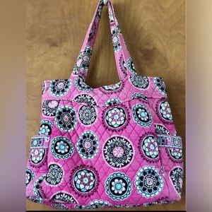 Vera Bradley Pleated Tote in Cupcakes Pink